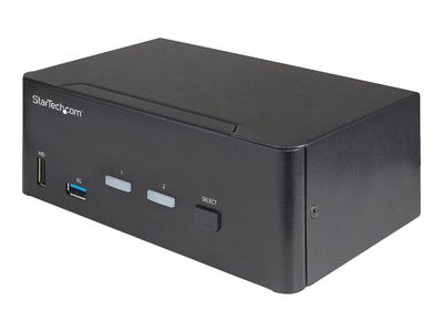 StarTech.com 2-Port Dual Monitor HDMI KVM-Switch - 4K 60Hz UHD HDR - Desktop 4K HDMI 2.0 KVM-Switch mit 2-Port USB 3.0 Hub (5 Gbit/s) und 4x USB 2.0 HID, Audio - Hotkey-Switching - TAA (SV231DHU34K6) - KVM-/Audio-Switch - 2 Anschlüsse - TAA-konform_1