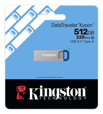 Kingston USB flash drive DataTraveler Kyson G2 - USB 3.2 Gen 1 - 512 GB - silver/blue_5