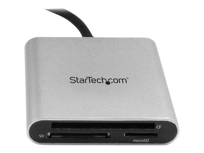 StarTech.com USB 3.0 Flash Memory Multi-Card Reader/Writer with USB-C - SD microSD and CompactFlash Card Reader w/ Integrated USB-C Cable (FCREADU3C) - card reader - USB 3.0_2