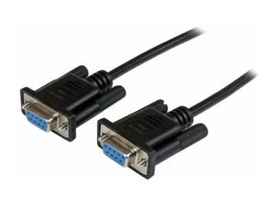 StarTech.com 1m Black DB9 RS232 Serial Null Modem Cable F/F - DB9 Female to Female - 9 pin RS232 Null Modem Cable - 1 meter, Black - null modem cable - 1 m_thumb