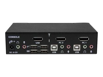 StarTech.com 2 Port DisplayPort KVM Switch - 2560x1600 @60Hz - Dual Port DP USB, Keyboard, Video, Mouse Switch Box w/ Audio for Computers and Monitors (SV231DPUA) - KVM / audio switch - 2 ports_4