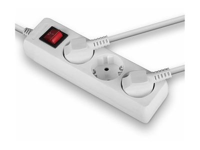 ZUB Lindy Schuko Power Strip 3-port White_3