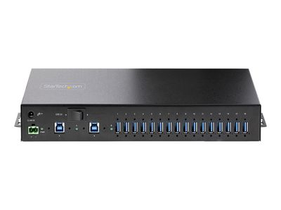 StarTech.com 16-Port Industrial USB 3.0 Hub 5Gbps, Metal, DIN/Surface/Rack Mountable, ESD Protection, Terminal Block Power, up to 120W Shared USB Charging, Dual-Host Hub/Switch (5G16AINDS-USB-A-HUB) - Hub - industriell - 16 Anschlüsse - an Rack montierbar_5