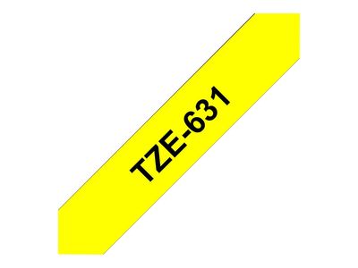 Brother laminated tape TZe-631 - Black on yellow_1