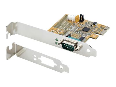 StarTech.com PCI Express Serial Card, PCIe to RS232 (DB9) Serial Interface Card, PC Serial Card with 16C1050 UART, Standard or Low Profile Brackets, COM Retention, For Windows & Linux - PCIe to DB9 Card (11050-PC-SERIAL-CARD) - serial adapter - PCIe 2.0 -_3