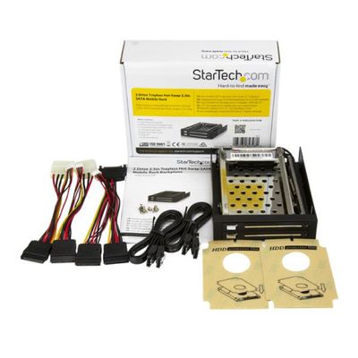 StarTech.com trägerloser 2 fach-Festplattenwechselrahmen HSB220SAT25B - 2 x 2.5" SSD/HDD - SATA_7