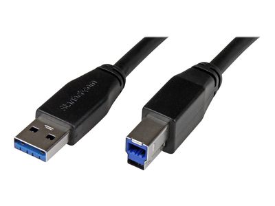 StarTech.com 5m 15 ft Active USB 3.0 USB-A to USB-B Cable - M/M - USB A to B Cable - USB 3.1 Gen 1 (5 Gbps) (USB3SAB5M) - USB cable - 5 m_thumb
