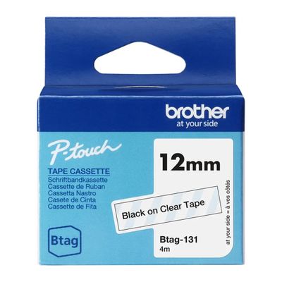 Tapes Brother BTAG131 12MM BLACK ON CLEAR TAPE_thumb