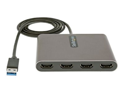 StarTech.com USB 3.0 auf 4x HDMI Adapter - Externe Video- und Grafikkarte - USB Typ-A auf Quad HDMI Display Adapter Dongle - 1080p 60Hz - Multi Monitor USB A auf HDMI Konverter - Windows (USB32HD4) - Adapterkabel - HDMI / USB - 1 m_2