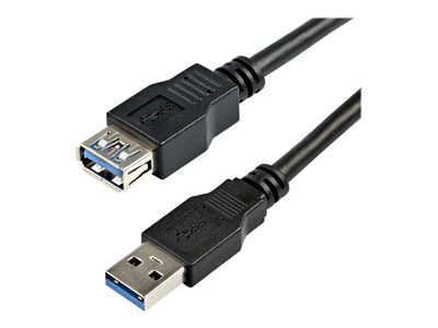 StarTech.com 2m USB 3.0 Verlängerungskabel - USB 3 Typ A auf A 2 Meter Kabel Verlängerung - Stecker/ Buchse - Schwarz - USB-Verlängerungskabel - USB Typ A bis USB Typ A - 2 m_2