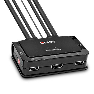 Lindy 42345 Tastatur/Video/Maus (KVM)-Switch Rack-Einbau Schwarz_2