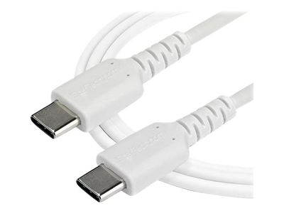 StarTech.com 2m USB C Charging Cable - Durable Fast Charge & Sync USB 3.1 Type C to C Charger Cord - TPE Jacket Aramid Fiber M/M 60W White - USB-C cable - 2 m_2