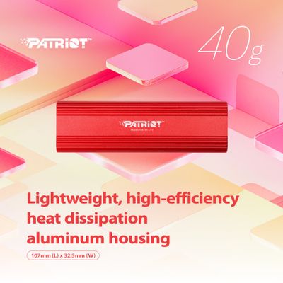 Patriot external hard drive TRANSPORTER Lite - 1 TB - USB-C 3.2 Gen 2 - red_7
