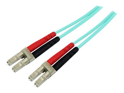 StarTech.com Aqua OM4 Duplex Multimode Fiber - 2m / 6 ft - 100 Gb - 50/125 - OM4 Fiber - LC to LC Fiber Patch Cable (450FBLCLC2) - network cable - 2 m - aqua_7