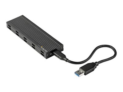 StarTech.com NVMe SSD Gehäuse - USB-C 10 Gbit/s auf M.2 NVMe oder M.2 SATA SSD - Externes M.2 PCIe/SATA NGFF SSD Aluminiumgehäuse - USB Type-C & USB-A - Unterstützt 2230/2242/2260/2280 ( SM2E1BMU31C) - Speichergehäuse - M.2 Card - USB 3.2 (Gen 2) - TAA-ko_3