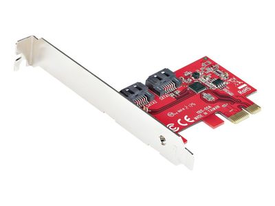 StarTech.com PCIe SATA Controller Karte - 2 Port SATA 3 Erweiterungskarte/Kontroller - 6Gbit/s - Voll/Halb Profil Blende - PCI Express Festplatten/SSD kontroller/Adapter (2P6G-PCIE-SATA-CARD) - Speicher-Controller - SATA 6Gb/s - PCIe 2.0 x1_4