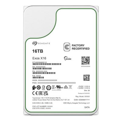 Seagate HDD Exos X16 - 16 TB - 3.5" - SATA 6 GB/s - OEM RECERTIFIED_thumb