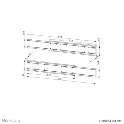 Neomounts ADM-875WH2 Dual screen adapter 42-65"_16