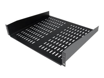 StarTech.com 2U Server Rack Shelf - Universal Vented Cantilever Tray for 19" Network Equipment Rack & Cabinet - Heavy Duty Steel - 50lb - 16" Deep (CABSHELFV) rack shelf - 2U_1