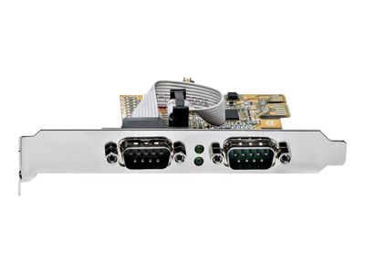 StarTech.com 2-Port PCI Express Serial Card, Dual Port PCIe to RS232 (DB9) Serial Interface Card, 16C1050 UART, Standard or Low Profile Brackets, COM Retention, For Windows & Linux - PCIe to Dual DB9 Card (21050-PC-SERIAL-LP) - Serieller Adapter - PCIe 2._4