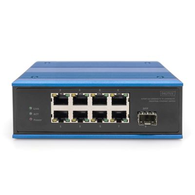 DIGITUS Industrial Ethernet Switch - 9 Ports - 8x Base-Tx (10/100) - 1x Base-Fx (100) SFP_thumb