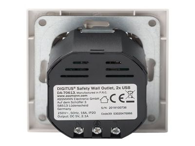 Digitus Socket with 2 USB ports power adapter_3