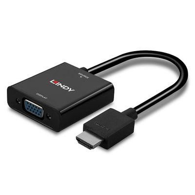 Lindy 38291 Videokabel-Adapter 0,1 m HDMI Typ A (Standard) VGA (D-Sub) Schwarz_5