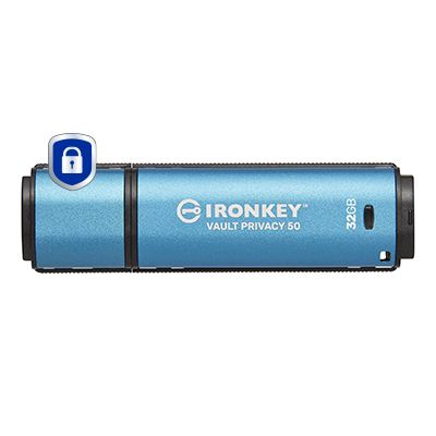 Kingston USB-Stick IronKey Vault - USB 3.2 Gen 1 (3.1 Gen 1) - 32 GB - Blue_thumb