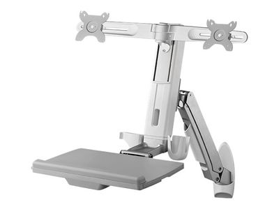 ICY BOX IB-MS600-W2 - bracket - for 2 LCD displays / keyboard / mouse - gray, white_1