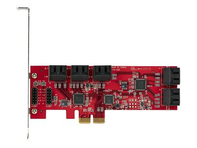 StarTech.com PCIe SATA Controller Karte - 10 Port SATA 3 Erweiterungskarte/Kontroller - 6Gbit/s - Full- und Low-Profile Blende - PCI Express Festplatten kontroller/Adapter (10P6G-PCIE-SATA-CARD) - Speicher-Controller - SATA 6Gb/s - PCIe 2.0 x2_2