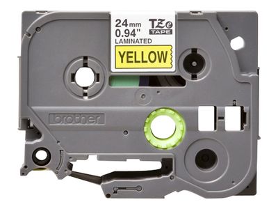 Brother laminated tape TZe-651 - Black on yellow_2