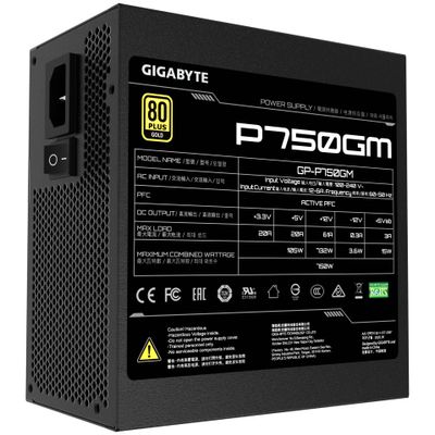 GIGABYTE P750GM Netzteil 750 W 20+4 pin ATX ATX Schwarz_2