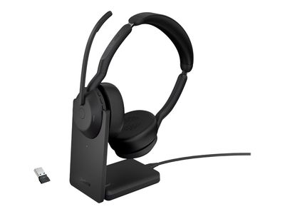Jabra Over-Ear Headset Evolve2 55 UC Stereo with charging stand_3