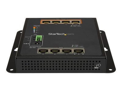 StarTech.com Industrial 8 Port Gigabit PoE Switch, 4 x PoE+ 30W, Power Over Ethernet, Hardened GbE Layer/L2 Managed Switch, Rugged High Power Gigabit Network Switch IP-30/-40C to +75C - Managed Network Switch (IES81GPOEW) - switch - 8 ports - managed_2