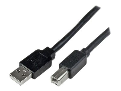 StarTech.com 20m / 65 ft Active USB 2.0 A to B Cable - Long 20 m USB Cable - 20m USB Printer Cable - 1x USB A (M), 1x USB B (M) - Black (USB2HAB65AC) - USB cable - USB Type B to USB - 20 m_thumb