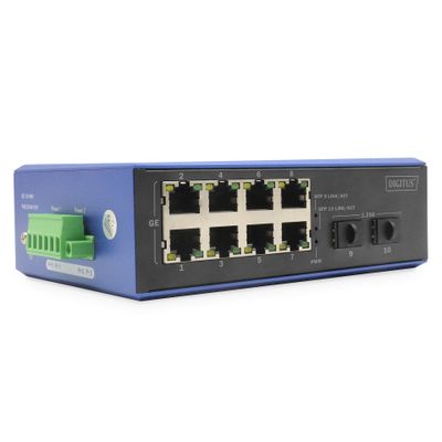 Switch Digitus Gigabit Ethernet PoE Industrial 8+2_thumb