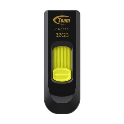 Team Group USB Flash Drive C145 - USB Type-A 3.2 Gen 1 - 32 GB - Black/Yellow_thumb