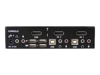 StarTech.com 2 Port DisplayPort USB KVM Switch - DisplayPort KVM Umschalter mit Audio - Hochauflösender DisplayPort Desktop Umschalter - KVM-/Audio-Switch - 2 Anschlüsse_3