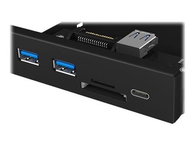 ICY BOX 3 Port Hub für 3,5" Einbauschacht mit Kartenleser und USB 3.0 20 Pin Anschluss IB-HUB1417-i3_6