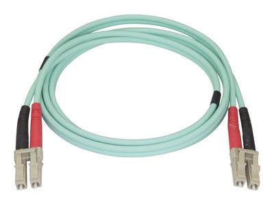 StarTech.com Aqua OM4 Duplex Multimode Fiber - 1m / 3 ft - 100 Gb - 50/125 - OM4 Fiber - LC to LC Fiber Patch Cable (450FBLCLC1) - network cable - 1 m - aqua_7