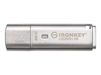Kingston USB-Stick IronKey Locker+ - USB 3.2 Gen 1 (3.1 Gen 1) - 64 GB - Silber_1
