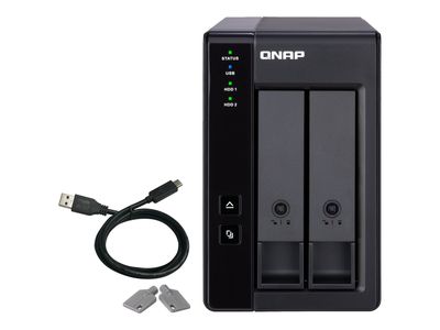QNAP Erweiterungsgehäuse TR-002 - 2 x 2.5"/3.5" HDD/SSD - USB 3.1_4
