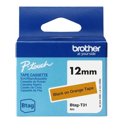 Tapes Brother BTAGT31 12MM BLACK ON ORANGE TAPE_thumb