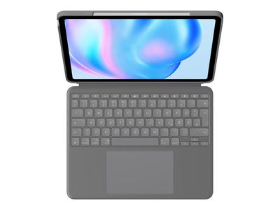 Logitech Combo Touch - Tastatur und Foliohülle - mit Trackpad - QWERTZ - Deutsch - Oxford Gray Eingabegerät_thumb