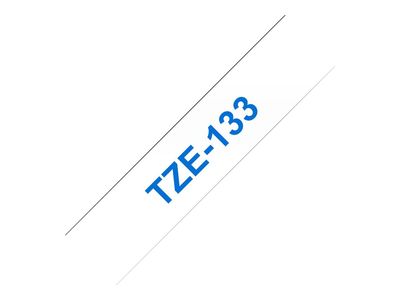 Brother TZE133 - 12 mm - Blau auf Transparent_1