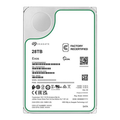 Seagate HDD Exos - 28 TB - 3.5" - SATA 6 GB/s - OEM RECERTIFIED_thumb