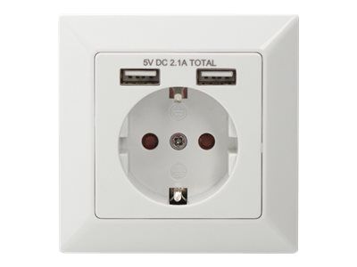 Digitus Socket with 2 USB ports power adapter_2