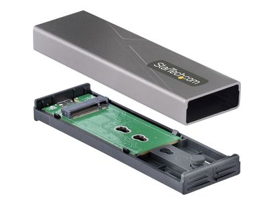 StarTech.com USB-C 10Gbps to M.2 NVMe or M.2 SATA SSD Enclosure, Tool-free M.2 PCIe/SATA NGFF SSD Enclosure, Portable Aluminum Case, USB Type-C & USB-A Host Cables, For 2230/2242/2260/2280 - Works w/ Thunderbolt 3 (M2-USB-C-NVME-SATA) - Speichergehäuse -_6