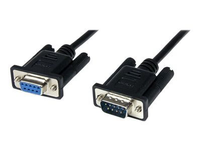 StarTech.com 1m Black DB9 RS232 Serial Null Modem Cable F/M - DB9 Male to Female - 9 pin Null Modem Cable - 1x DB9 (M), 1x DB9 (F), Black - null modem cable - 1 m_thumb