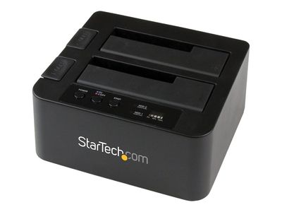 StarTech.com Dual Bay Hard Drive Duplicator, Standalone USB 3.0 (5 Gbps) eSATA to 2.53.5 SATA III HDDSSD ClonerCopier, Hard Drive Docking Station - Hard Disk Cloner - Speicher-Controller - SATA 6Gb/s - USB 3.0_1